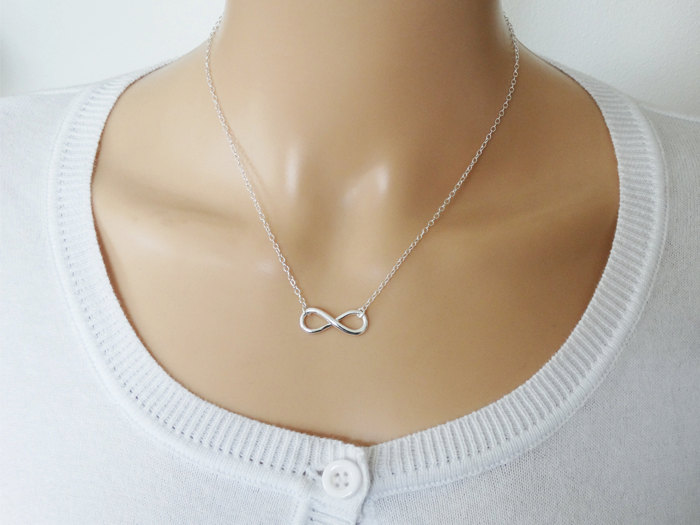 Silver Infinity Necklace - Sterling Silver