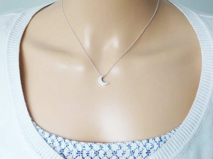 Silver Moon Necklace - Sterling Silver