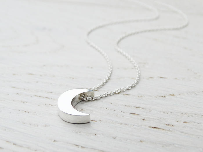 Silver Moon Necklace - Sterling Silver