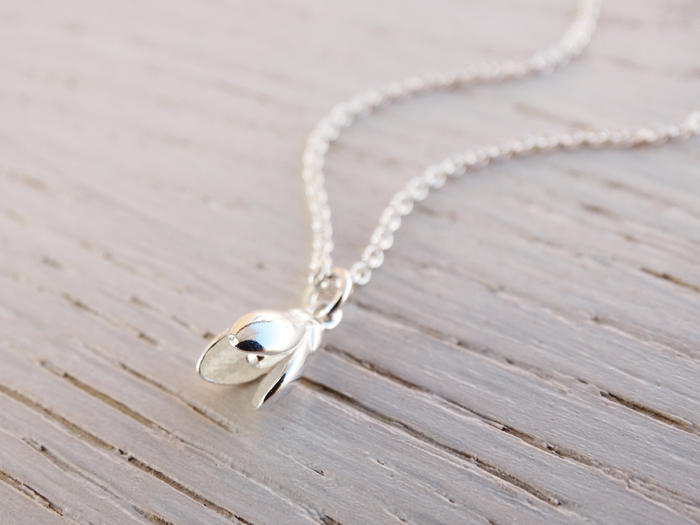 Silver Snowdrop Necklace - Sterling Silver