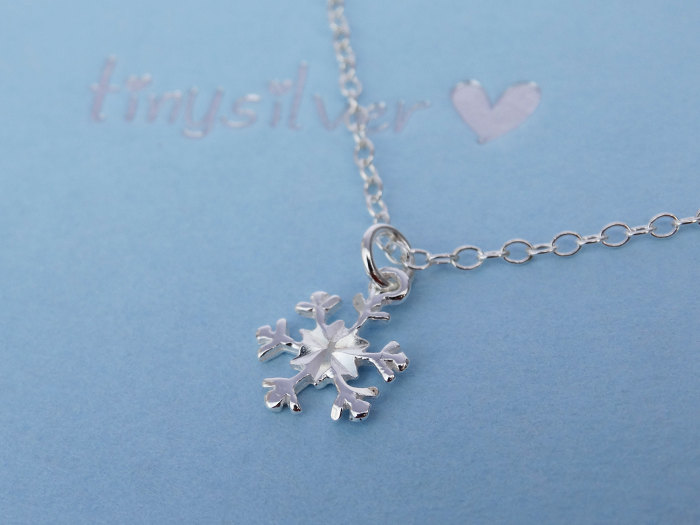 Silver Snowflake Necklace - Sterling Silver
