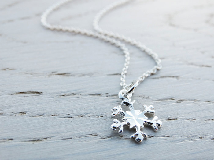 Silver Snowflake Necklace - Sterling Silver