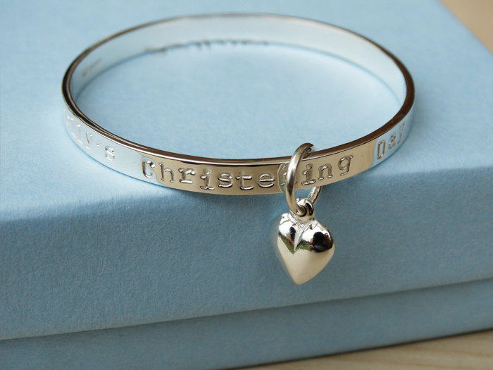 Sterling Silver Baby Bracelet With Heart