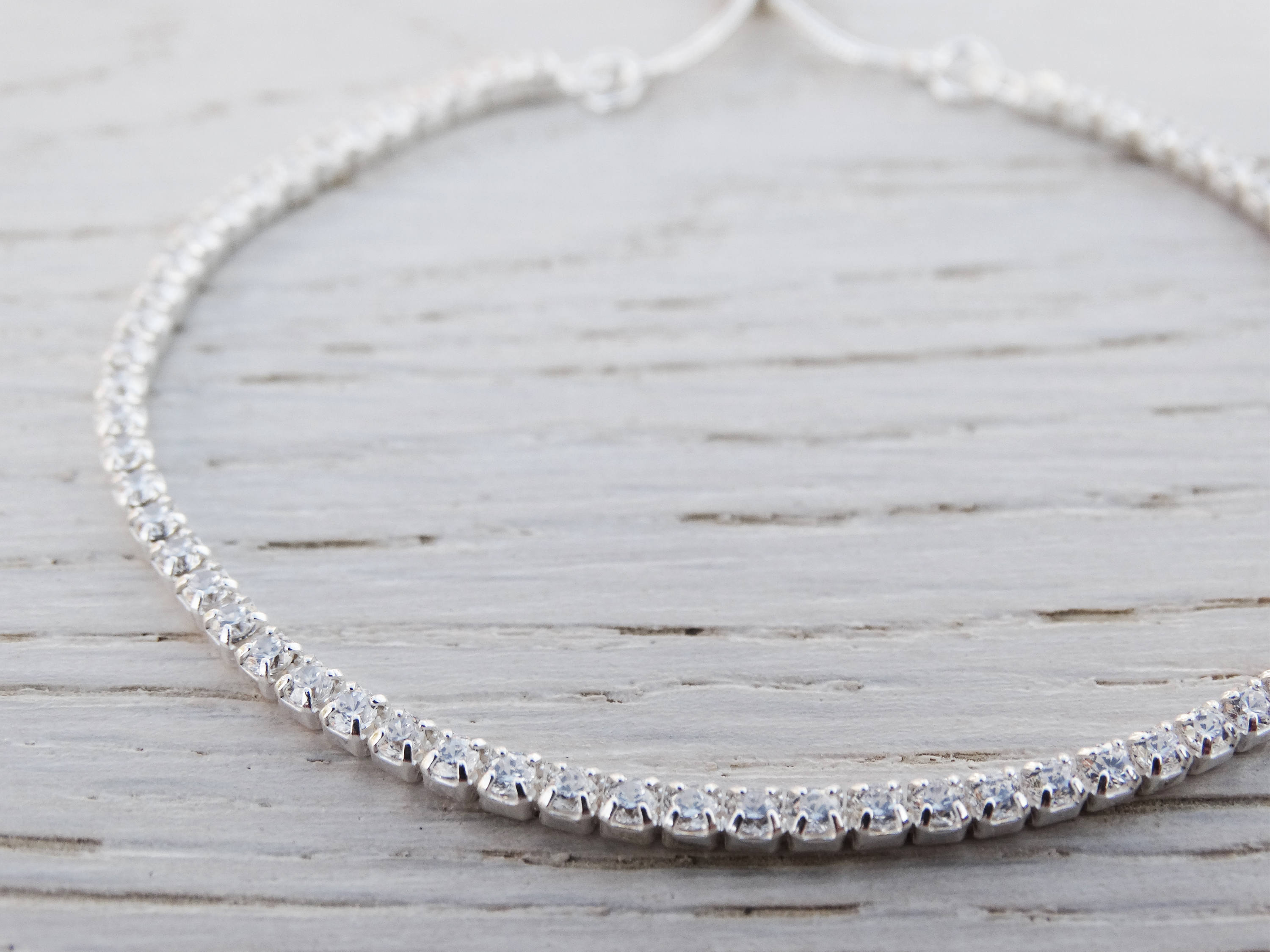 Sterling Silver Tennis Bracelet, Cubic Zirconia