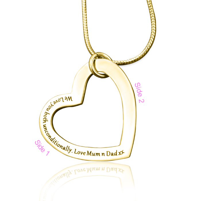 Personalized Always in My Heart Necklace - 18ct Gold Plated - Handmade By AOL Special