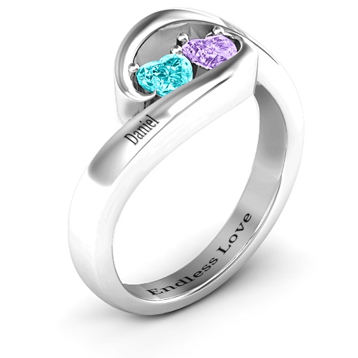 Pair of Hearts Ring - Handmade By AOL Special