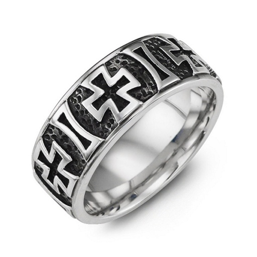 Cross Pattern Cobalt Ring - Handmade By AOL Special