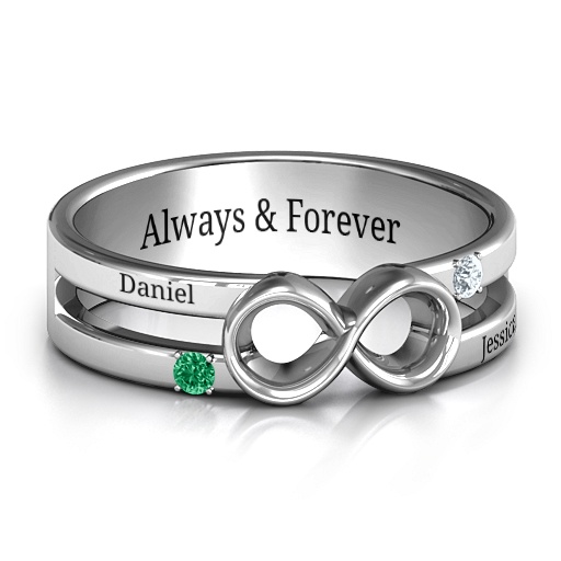 Men's Accented Infinity Ring - Handmade By AOL Special