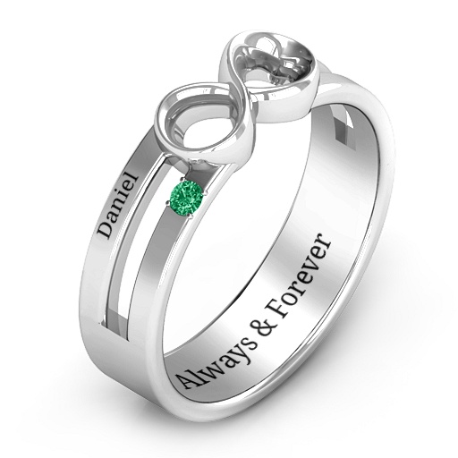 Men's Accented Infinity Ring - Handmade By AOL Special