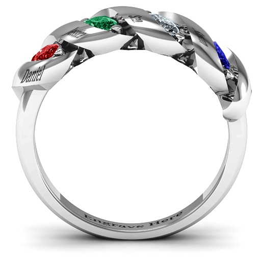 Spiral Marquise Row Ring - Handmade By AOL Special