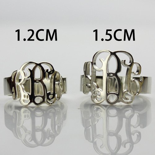 Personalized Sterling Silver Monogram Ring - Handmade By AOL Special