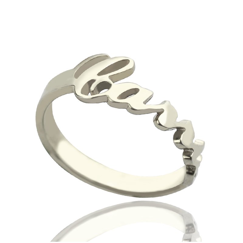Personalized Carrie Name Rings Gift Sterling Silver - Handmade By AOL Special