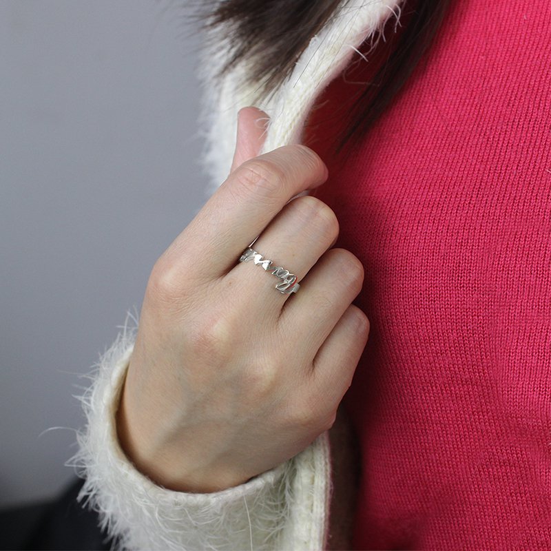 Personalized Carrie Name Rings Gift Sterling Silver - Handmade By AOL Special