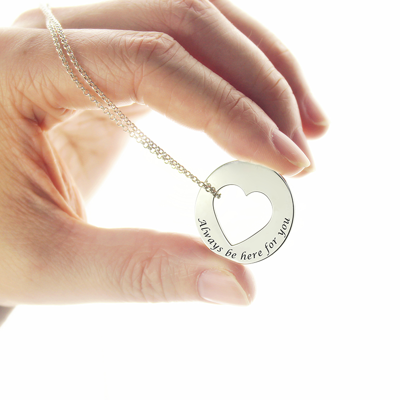 Personalized Promise Necklace For Her Sterling Silver - Handmade By AOL Special