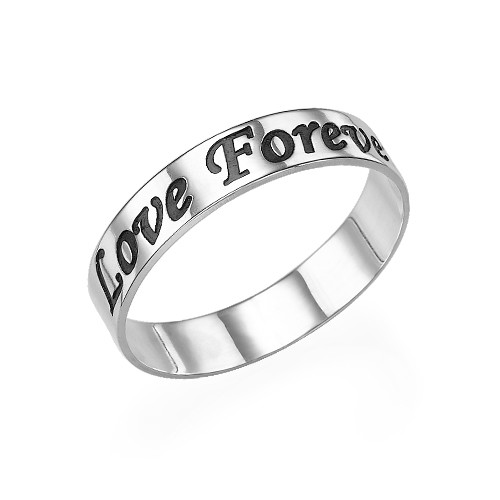 Script Sterling Silver Promise Ring - Handmade By AOL Special