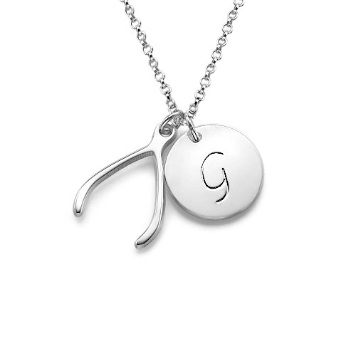 Sterling Silver Wishbone Necklace - Handmade By AOL Special
