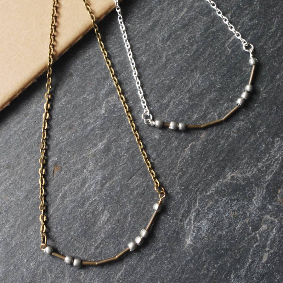 Love Morse Code Necklace - Handmade By AOL Special